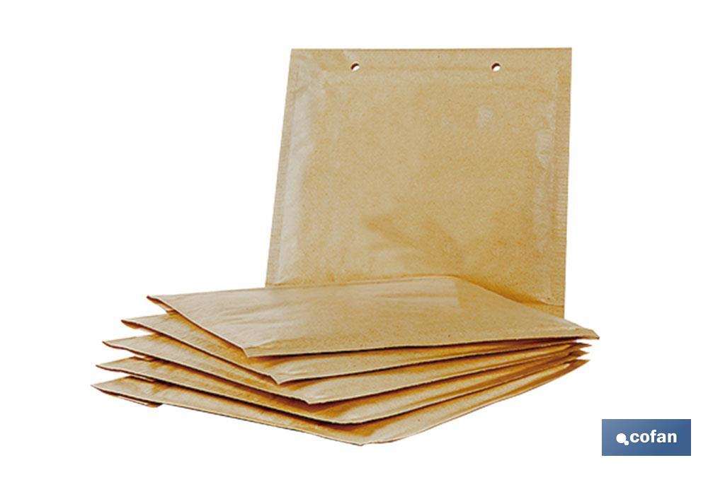 PACK DE 5 SOBRES KRAFT CON BURBUJA 250X350 MM