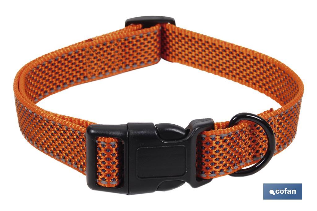 COLLAR PARA PERROS NARANJA 2.5X45-70