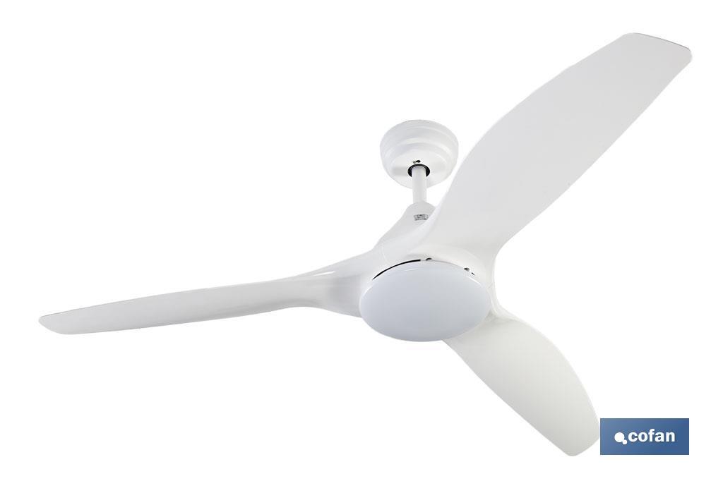 VENTILADOR DE TECHO BLANCO CON LUZ LED 132 CM 55 W