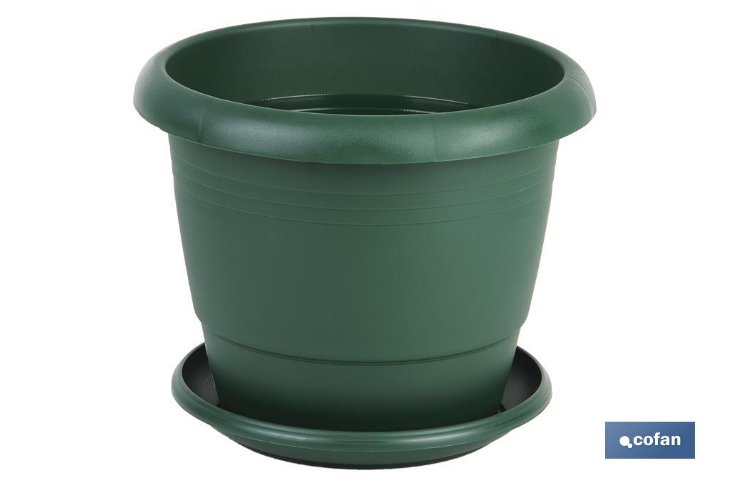 MACETA VERDE MODELO GARDENIA 30X25+ PLATO24CM (PACK: 12 UDS)