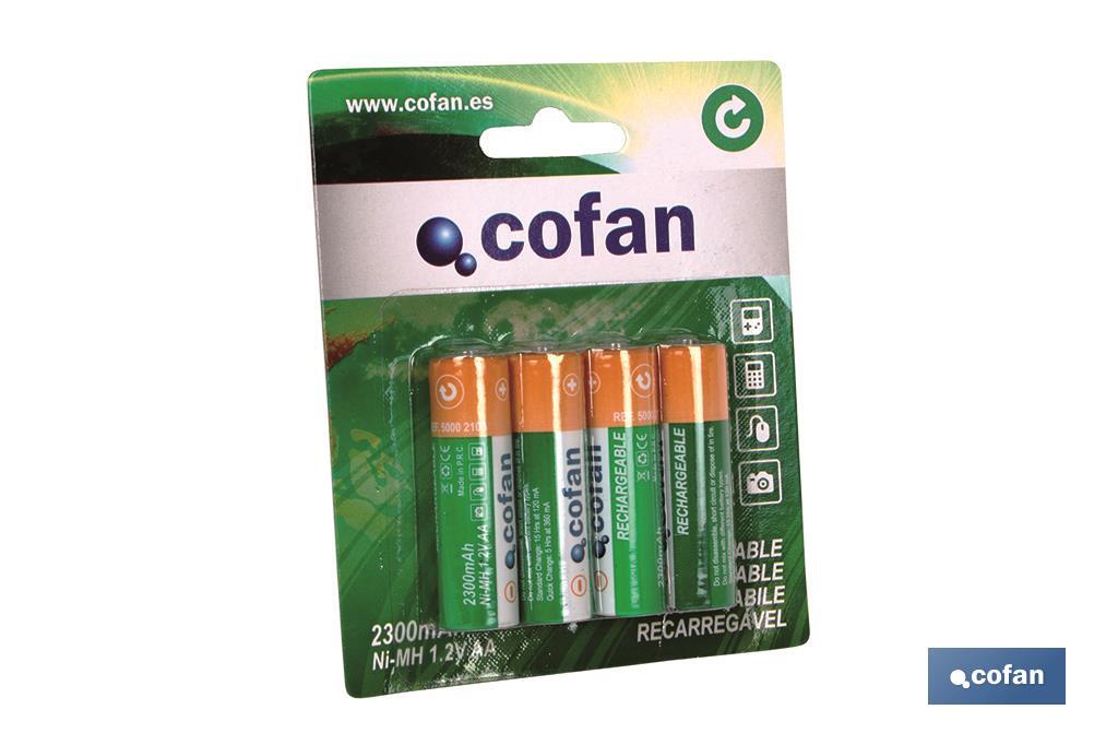 BLISTER 4 PILAS RECARGABLES AA 2300MAH VENTA UNITARIA (PACK: 1 UDS) BLISTER 4 PILAS RECARGABLES AA 2300MAH VENTA UNITARIA (PACK: 1 UDS)