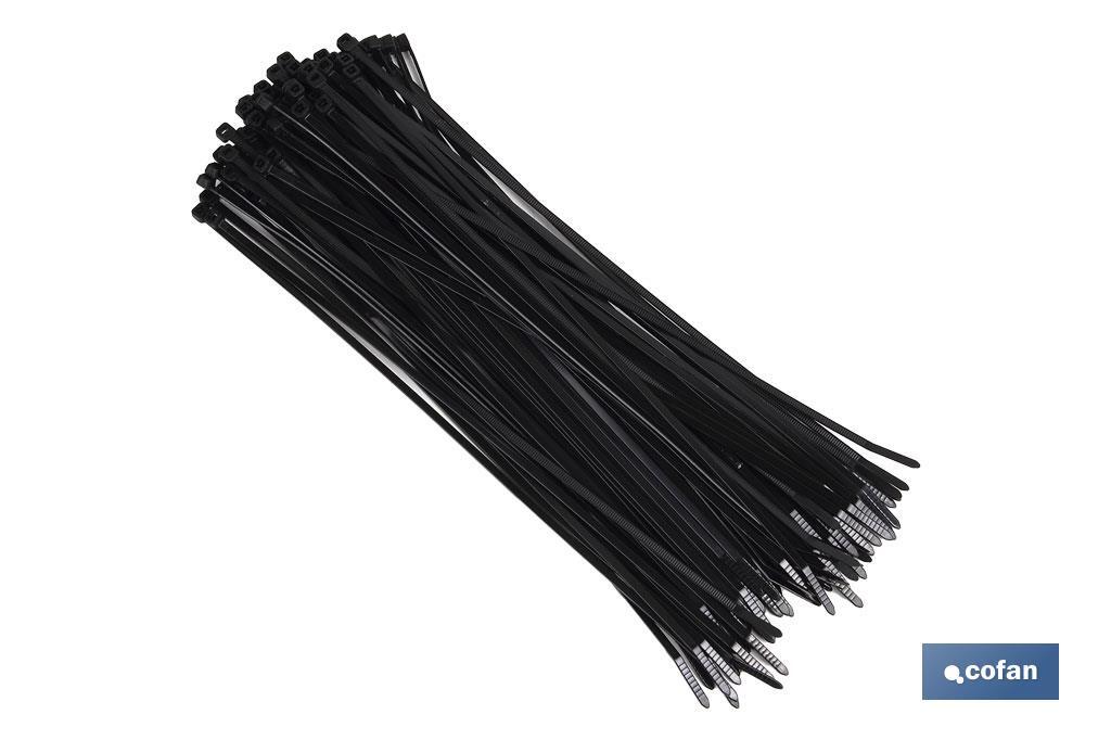 BRIDAS NYLON NEGRO 3,6 X 180 mm (PACK: 100 UDS)