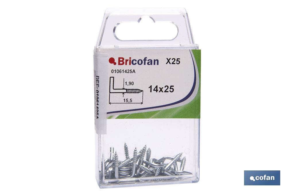 BL 25 UDS. 14X25 ZINCADO (PACK: 12 UDS) BL 25 UDS. 14X25 ZINCADO (PACK: 12 UDS)