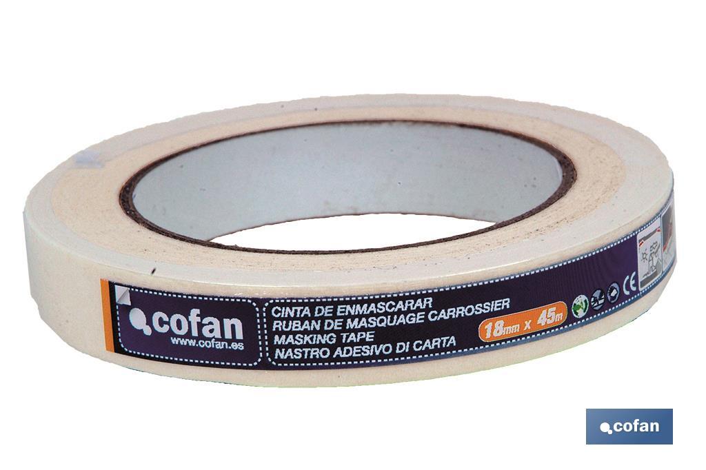 CINTA CREPE CARROCERO 18MM X 45MTS (PACK: 1 UDS) CINTA CREPE CARROCERO 18MM X 45MTS (PACK: 1 UDS)