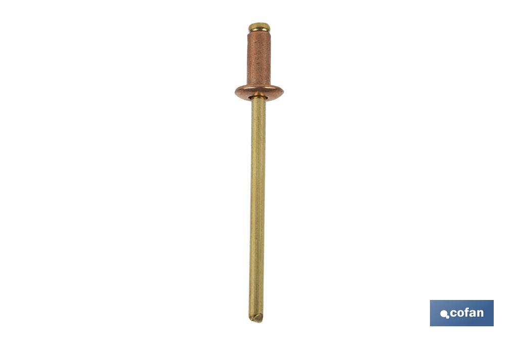 REMACHE COBRE-BRONCE 4 X 6 MM (PACK: 1000 UDS) REMACHE COBRE-BRONCE 4 X 6 MM (PACK: 1000 UDS)