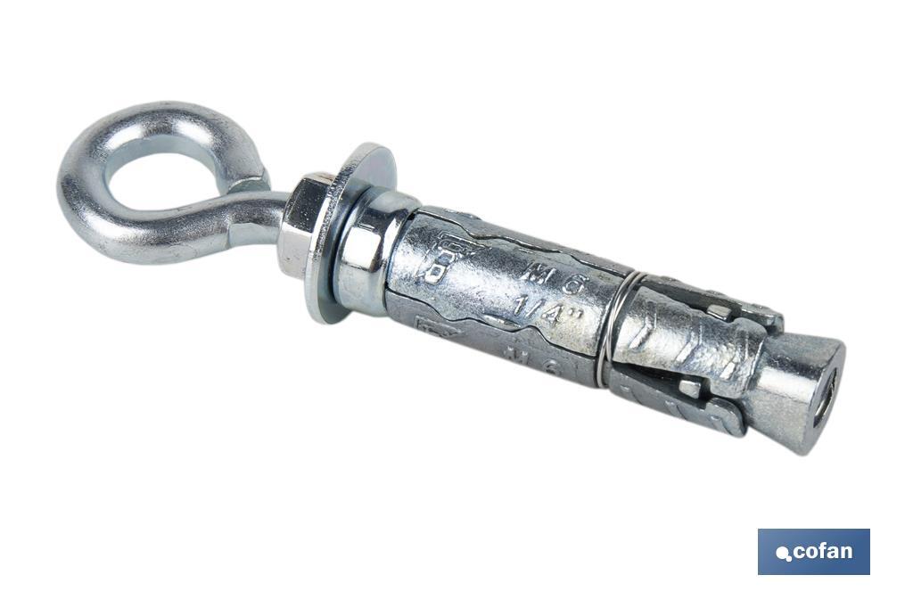 ANCLAJE ZAMAK HPM M8 X 50 CON ARGOLLA (PACK: 50 UDS)