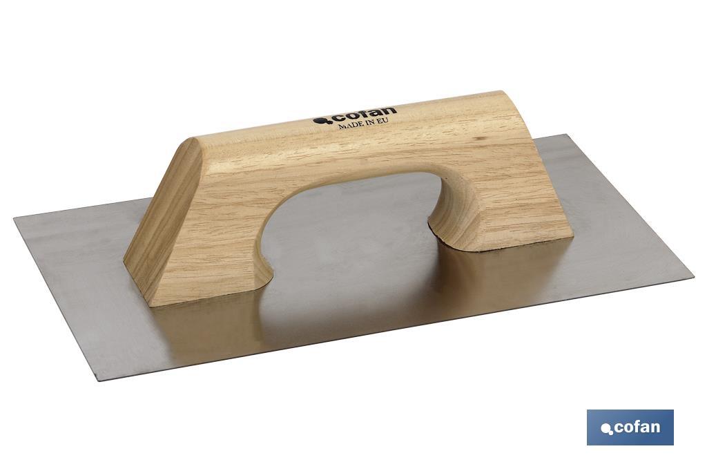 LLANA LISA INOX MANGO MADERA 300X150X0,6 (PACK: 1 UDS) LLANA LISA INOX MANGO MADERA 300X150X0,6 (PACK: 1 UDS)