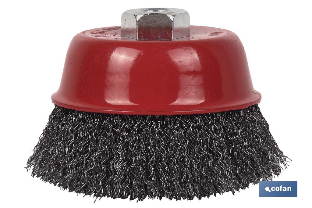 CEPILLO COPA ONDULADO M14 Ø100 ACERO 0.3mm (PACK: 1 UDS) CEPILLO COPA ONDULADO M14 Ø100 ACERO 0.3mm (PACK: 1 UDS)