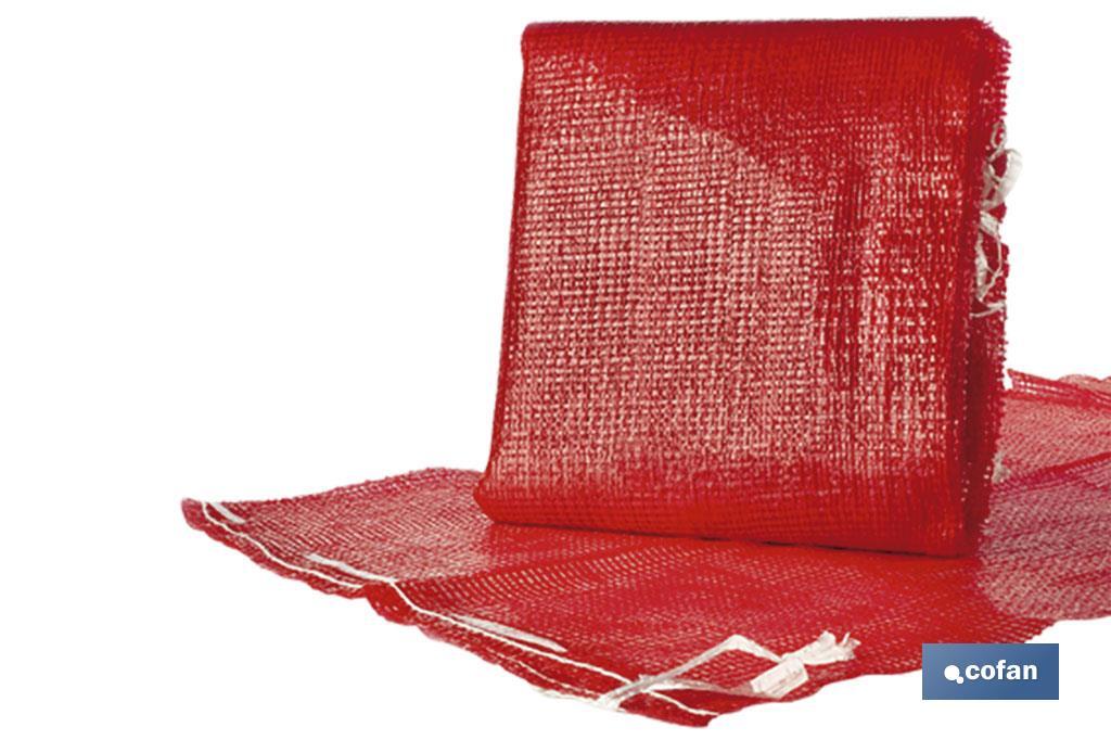 PACK DE 10 SACOS DE POLYMESH 55X83 CM ROJO CON PASADOR (PACK: 1 UDS)