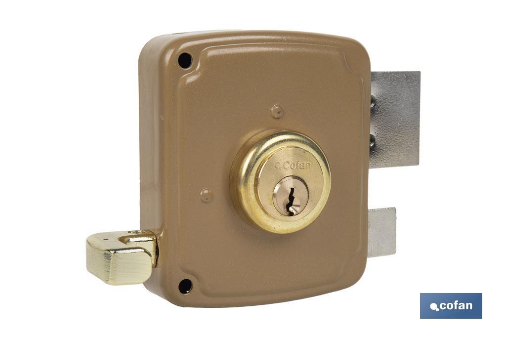 CERRADURA SOBREPONER C/CERRADERO 140mm IZQUERDA (PACK: 1 UDS)