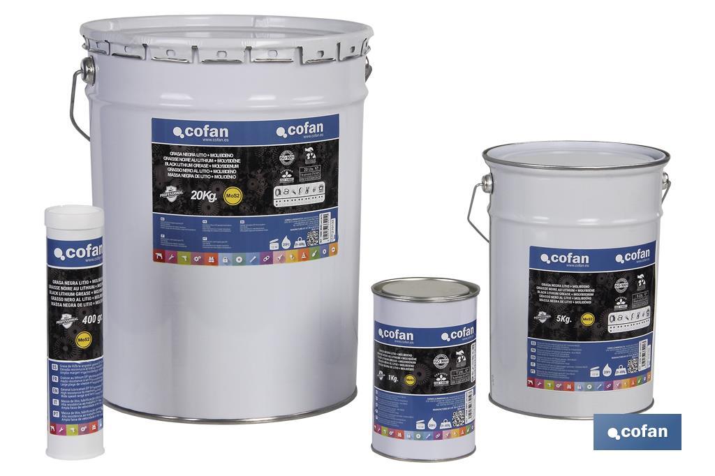 GRASA NEGRA LITIO+MOLIBDENO ENVASE 20 KG (PACK: 1 UDS) GRASA NEGRA LITIO+MOLIBDENO ENVASE 20 KG (PACK: 1 UDS)