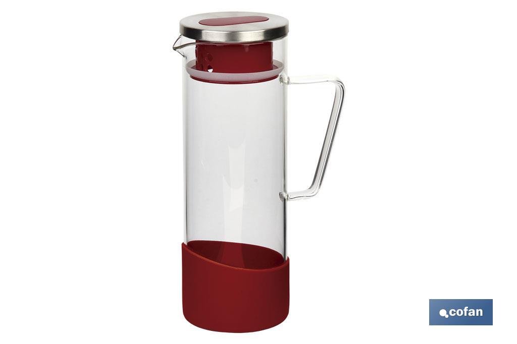 JARRA BOROSILICATO ROJO 1300 ml (PACK: 1 UDS) JARRA BOROSILICATO ROJO 1300 ml (PACK: 1 UDS)