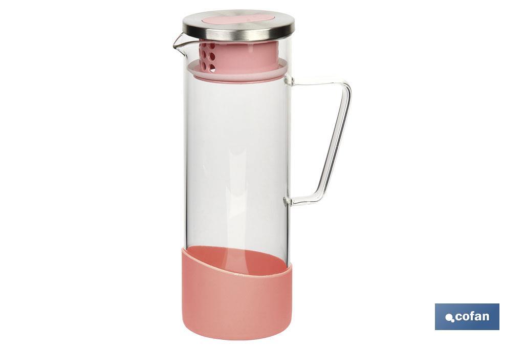 JARRA BOROSILICATO ROSA 1300 ml (PACK: 1 UDS) JARRA BOROSILICATO ROSA 1300 ml (PACK: 1 UDS)