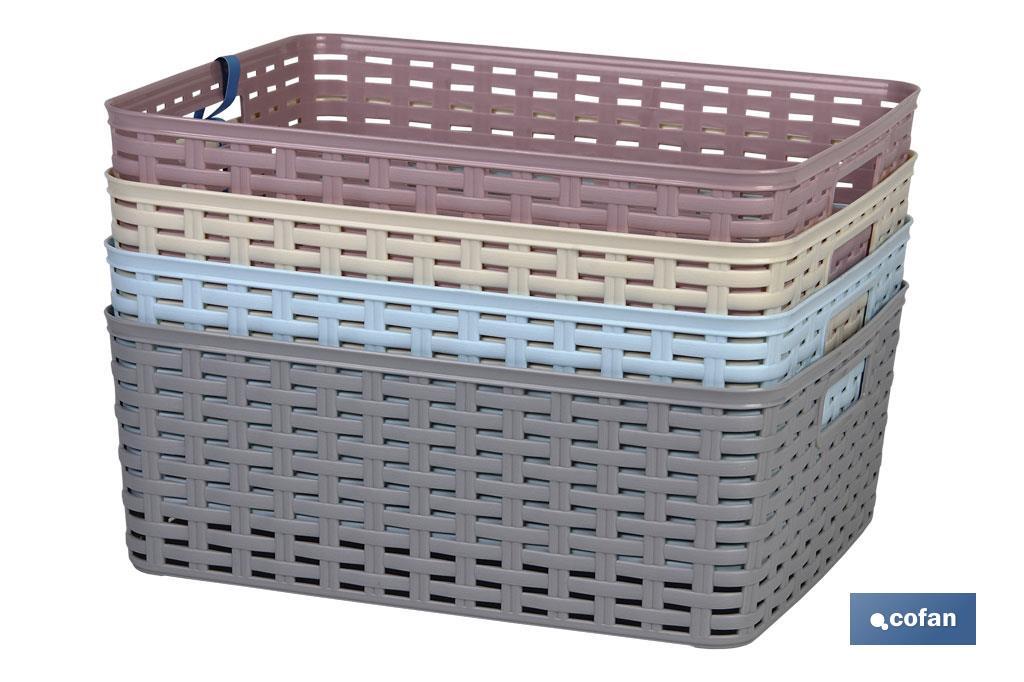CESTA MULTIUSOS 12L 36X28X13.5 cm AZUL CIELO venta unitaria (PACK: 1 UDS) CESTA MULTIUSOS 12L 36X28X13.5 cm AZUL CIELO venta unitaria (PACK: 1 UDS)