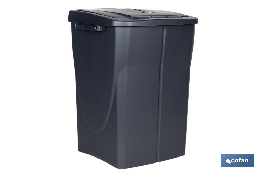 CUBO DE BASURA PARA RECICLAR 45 LITROS COLOR GRIS 36.5 X 36 X 51 CM (PACK: 1 UDS) CUBO DE BASURA PARA RECICLAR 45 LITROS COLOR GRIS 36.5 X 36 X 51 CM (PACK: 1 UDS)