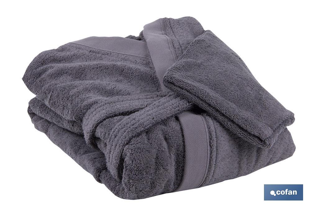 ALBORNOZ GRIS ANTRACITA GR.500/M2 MODELO PIEDRA TALLA XXL (PACK: 1 UDS) ALBORNOZ GRIS ANTRACITA GR.500/M2 MODELO PIEDRA TALLA XXL (PACK: 1 UDS)