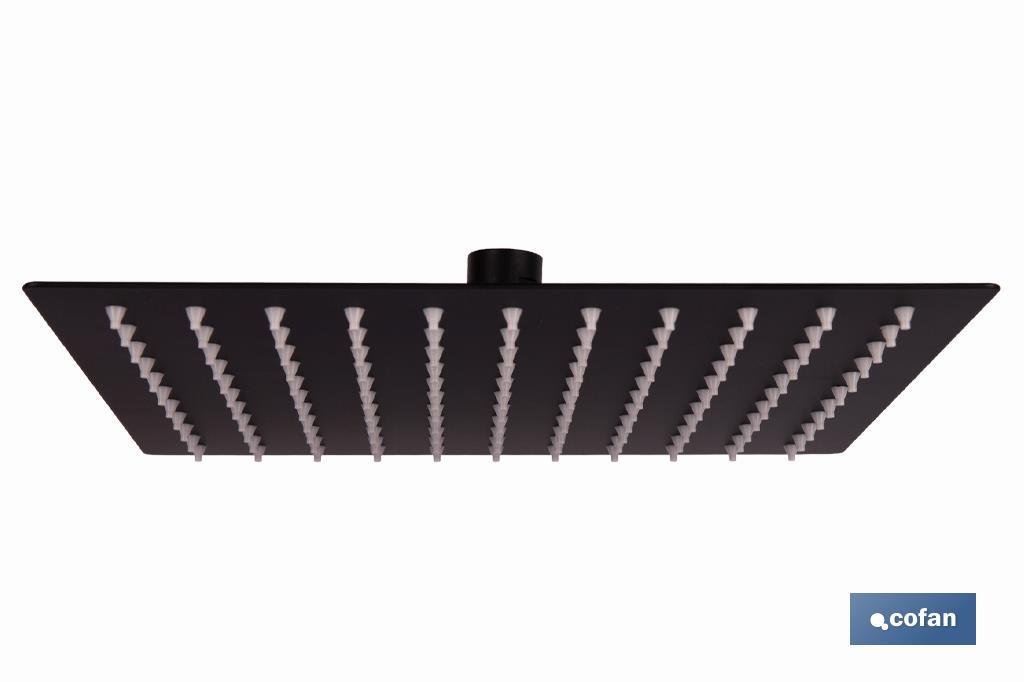 CABEZAL DE DUCHA CUADRADO EXTRAFINO DE ACERO INOXIDABLE 304 NEGRO MATE 24,5 X 24,5 CM (PACK: 1 UDS) CABEZAL DE DUCHA CUADRADO EXTRAFINO DE ACERO INOXIDABLE 304 NEGRO MATE 24,5 X 24,5 CM (PACK: 1 UDS)