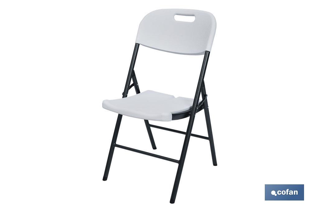 SILLA PLEGABLE BLANCA 46x53x88 CM venta unitaria (PACK: 1 UDS) SILLA PLEGABLE BLANCA 46x53x88 CM venta unitaria (PACK: 1 UDS)