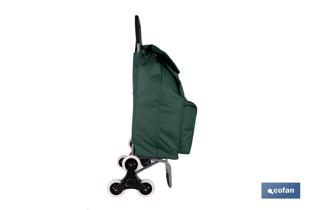 CARRO DE LA COMPRA VERDE PLEGABLE DE HIERRO CON 6 RUEDAS SUBE ESCALERAS 42 L (PACK: 1 UDS) CARRO DE LA COMPRA VERDE PLEGABLE DE HIERRO CON 6 RUEDAS SUBE ESCALERAS 42 L (PACK: 1 UDS)