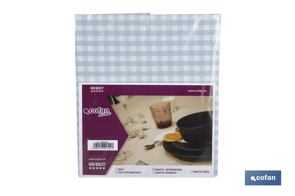 MANTEL ANTIMANCHAS CUADROS AZULES 1,40 X 2,00 (PACK: 1 UDS) MANTEL ANTIMANCHAS CUADROS AZULES 1,40 X 2,00 (PACK: 1 UDS)