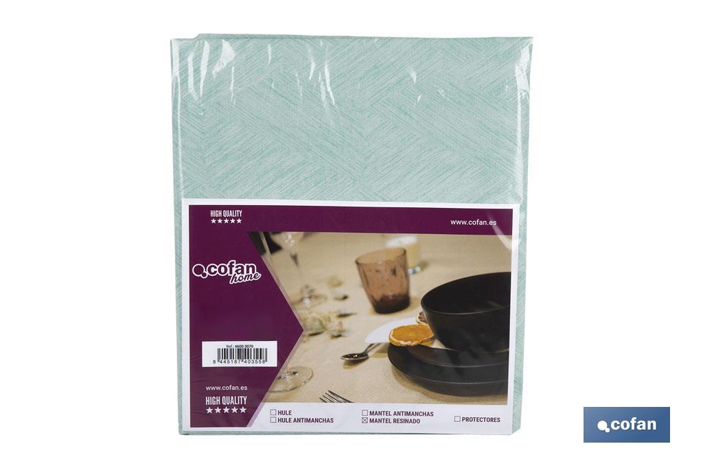 MANTEL ANTIMANCHAS RESINADO TURQUESA   1,40 X1,80M (PACK: 1 UDS)