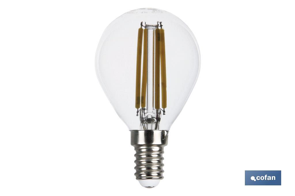BOMBILLA LED ESFERICA FILAMENTO E14 4W 470LM 2700K (PACK: 1 UDS) BOMBILLA LED ESFERICA FILAMENTO E14 4W 470LM 2700K (PACK: 1 UDS)