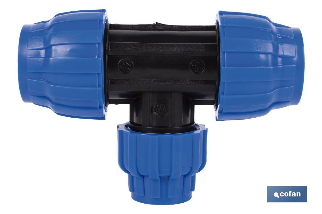 TE 90° REDUCIDA PP PN16 50 X 40 X 50 (PACK: 5 UDS) TE 90° REDUCIDA PP PN16 50 X 40 X 50 (PACK: 5 UDS)