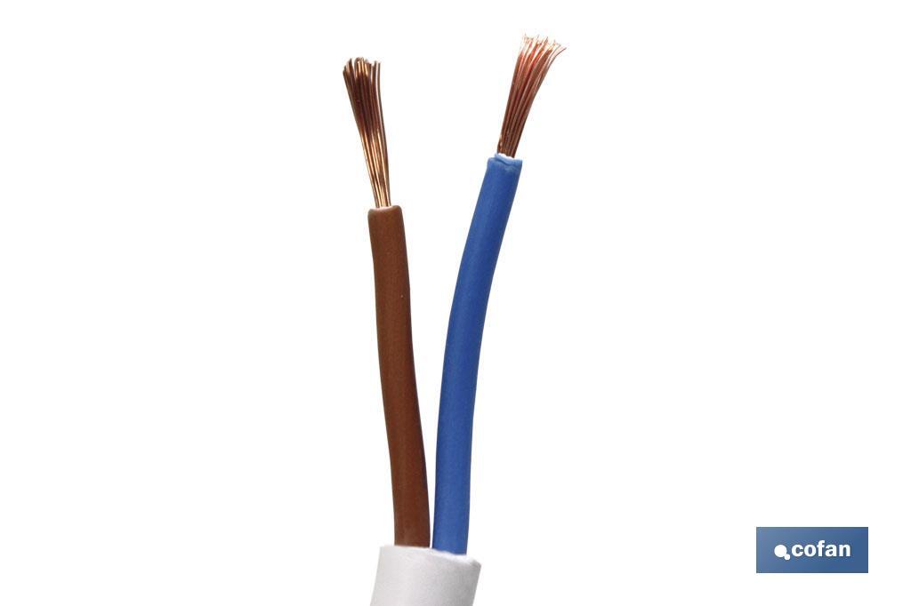 ROLLO 100M MANGUERA BLANCO H05VV-F (2X1MM) (PACK: 1 UDS) ROLLO 100M MANGUERA BLANCO H05VV-F (2X1MM) (PACK: 1 UDS)