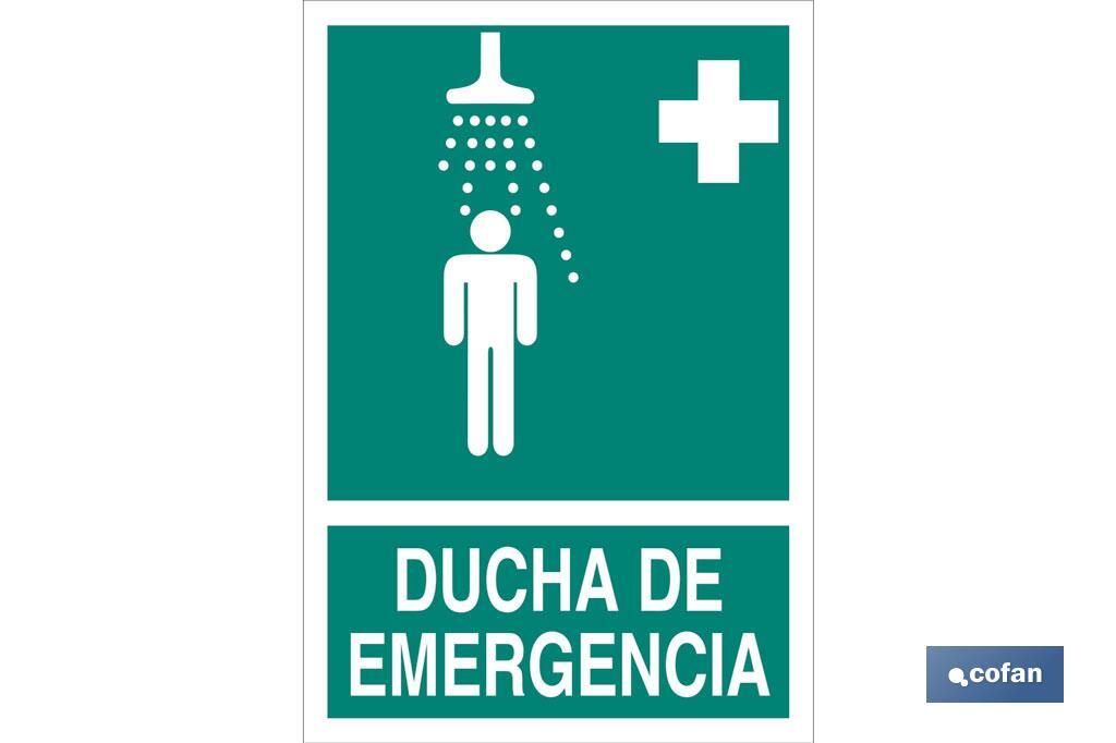 Ducha Emergencia imagen + texto