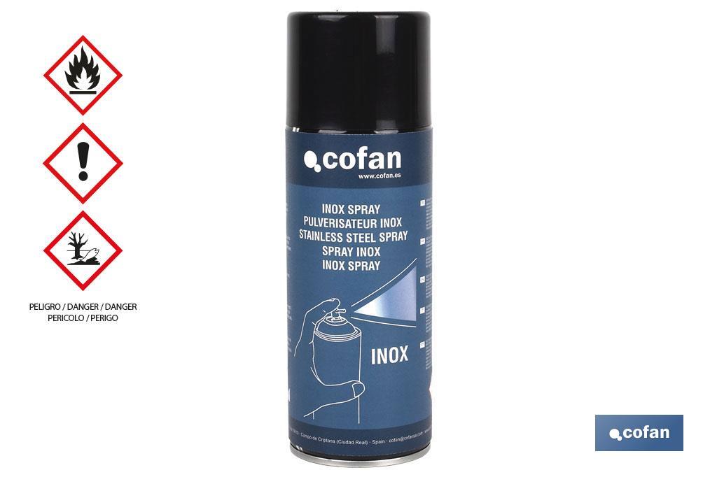 Pintura Inoxidable en Spray | Envase 400 ml | Resistente al agua | Protege de la corrosión y los agentes atmosféricos