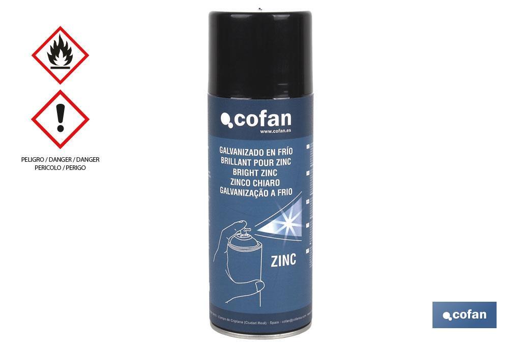 Galvanizado en frío | Envase 400 ml | Esmalte Spray Zinc | Color Plata | Protege el Metal