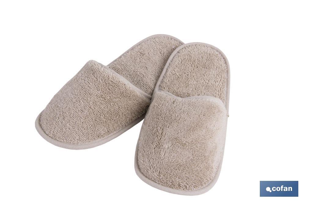 Zapatillas Baño | Color beige | 100% algodón | Gramaje 500g/m2 | Talla M o L