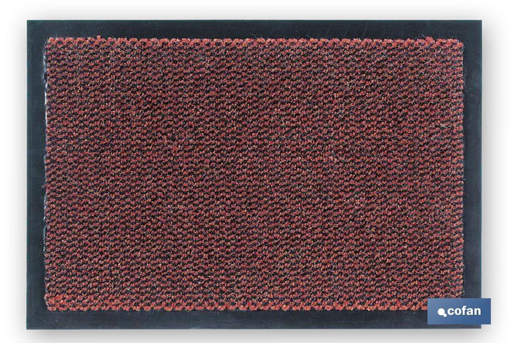 Felpudo Interior | Fabricado en Polipropileno | Color Rojo | Medidas 40 x 60 cm | Felpudo Antideslizante