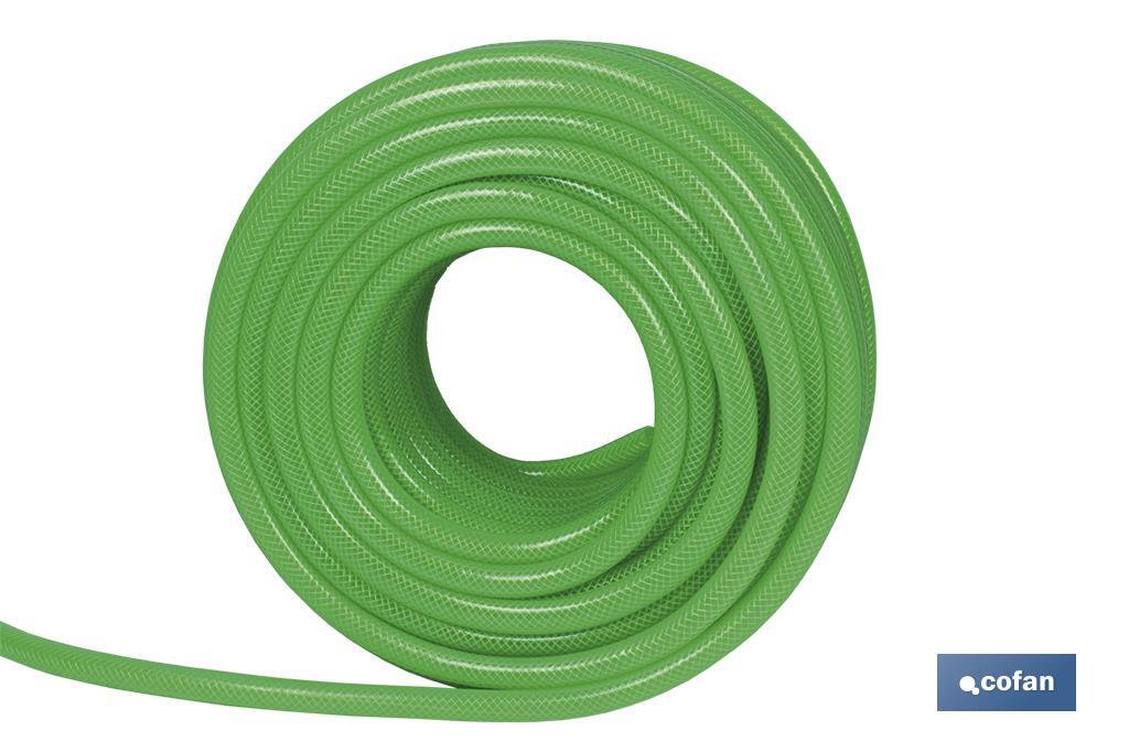 Manguera flexolátex | Color verde translúcido | Dimensiones 19mm (3/4) 50m